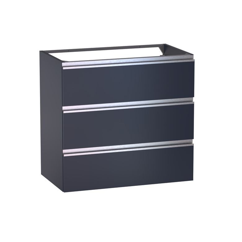 Meuble sous-vasque L.80 cm, 3 tiroirs, décor verni laqué FORMEO