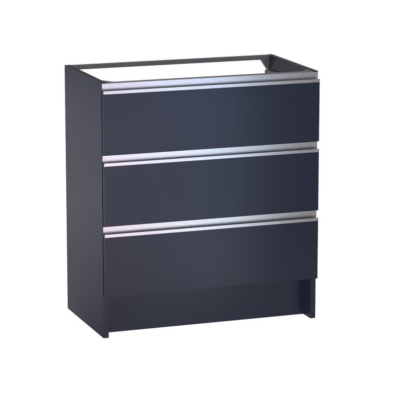 Meuble sous vasque reposant L.80 cm, 3 tiroirs, décor verni laqué FORMEO