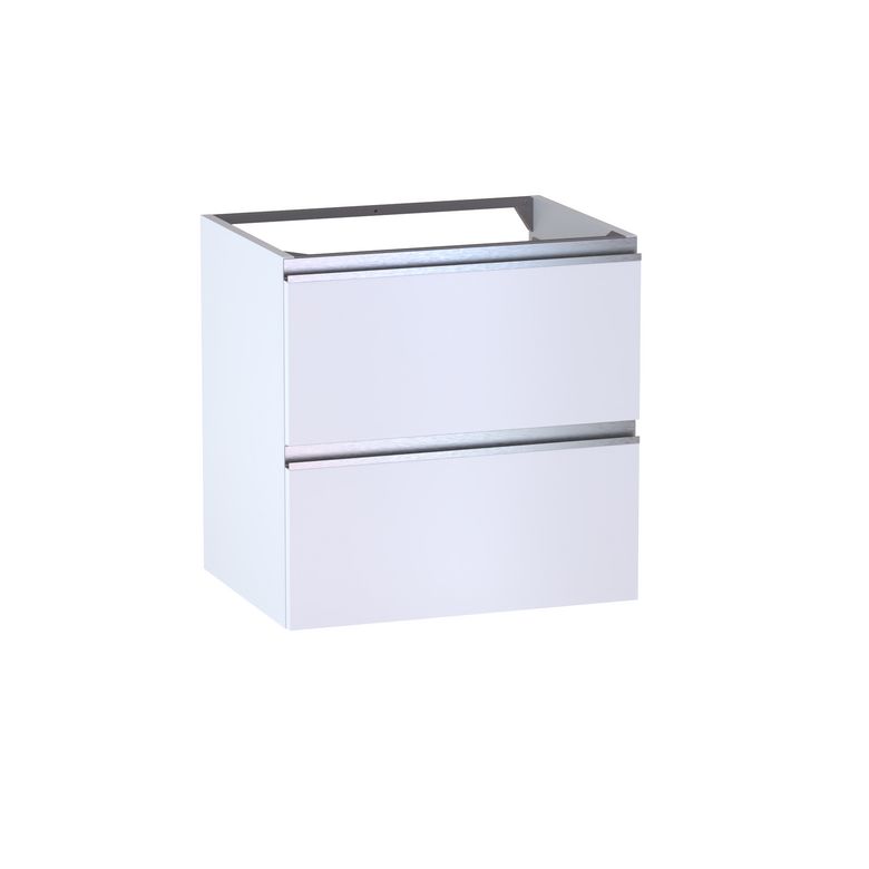 Meuble sous-vasque L.60 cm, 2 tiroirs, décor verni laqué FORMEO