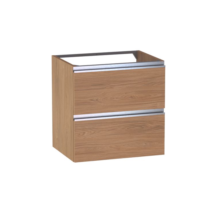 Meuble sous-vasque L.60 cm, 2 tiroirs, décor naturel FORMEO