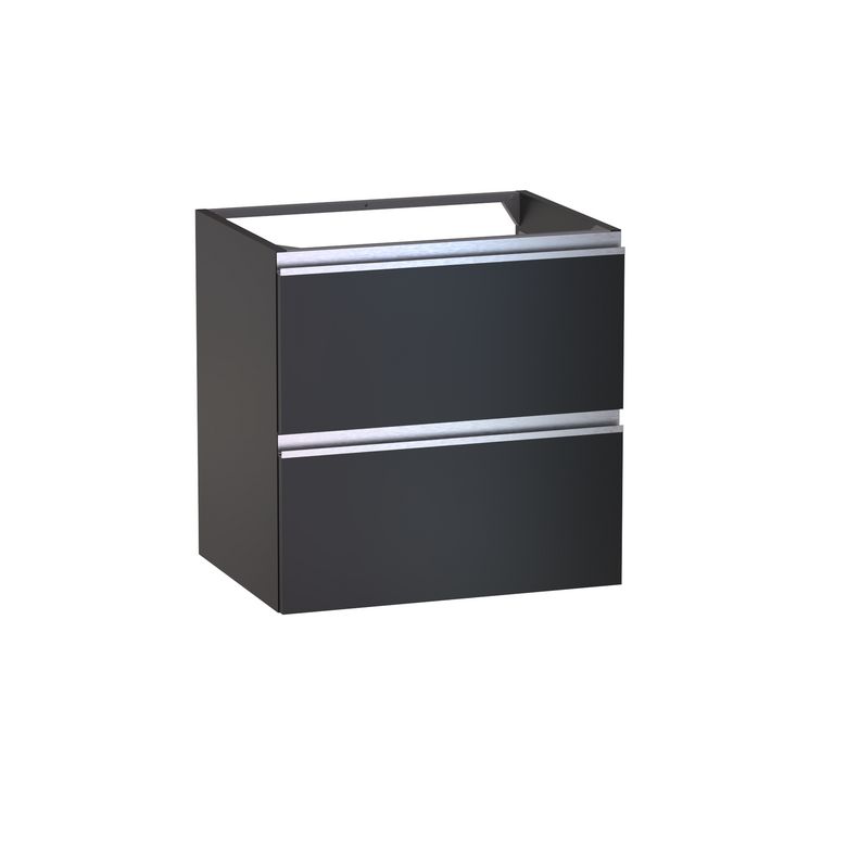 Meuble sous-vasque L.60 cm, 2 tiroirs, décor verni laqué FORMEO