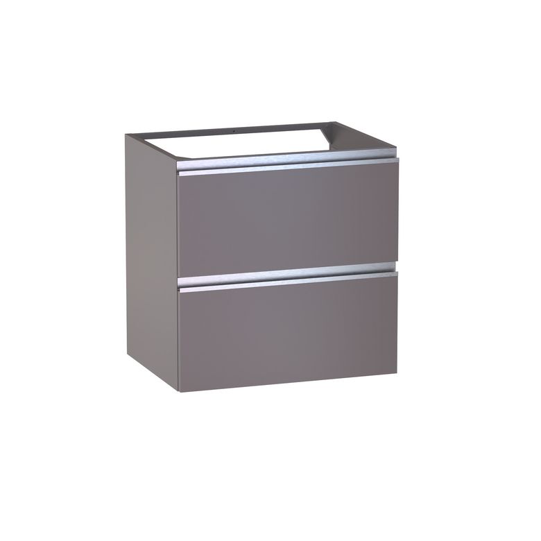 Meuble sous-vasque L.60 cm, 2 tiroirs, décor verni laqué FORMEO