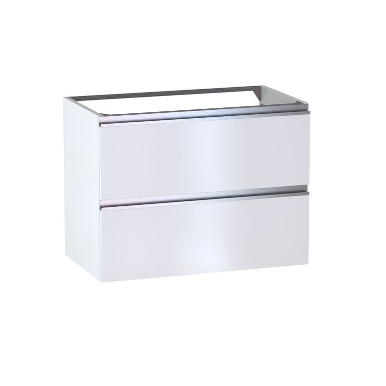 Meuble sous-vasque L.80 cm, 2 tiroirs, décor uni FORMEO