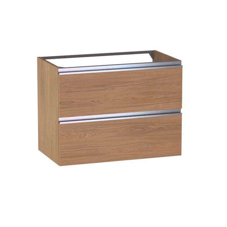 Meuble sous-vasque L.80 cm, 2 tiroirs, décor naturel FORMEO