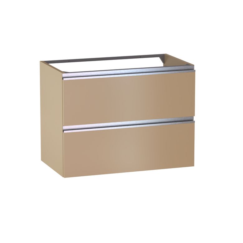 Meuble sous-vasque L.80 cm, 2 tiroirs, décor verni laqué FORMEO