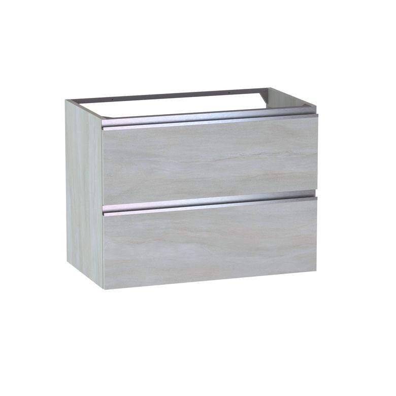 Sous vasque 2 tiroirs Formeo travertin P/ino H60xL80xP45.5 Main Image
