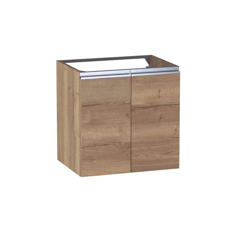Meuble sous-vasque L.60 cm, 2 portes, décor naturel FORMEO