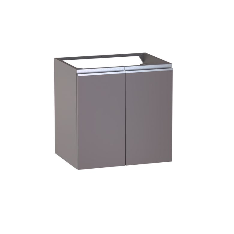 Meuble sous-vasque L.60 cm, 2 portes, décor verni laqué FORMEO