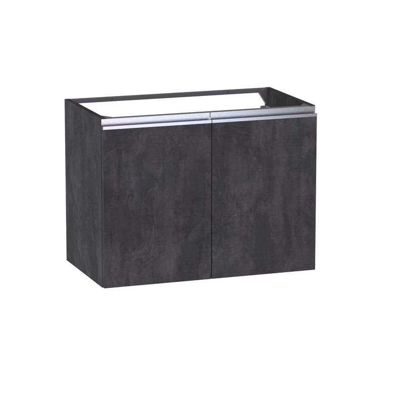 Meuble sous-vasque L.80 cm, 2 portes, décor naturel FORMEO