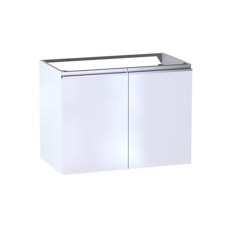 Meuble sous-vasque L.80 cm, 2 portes, décor verni laqué FORMEO
