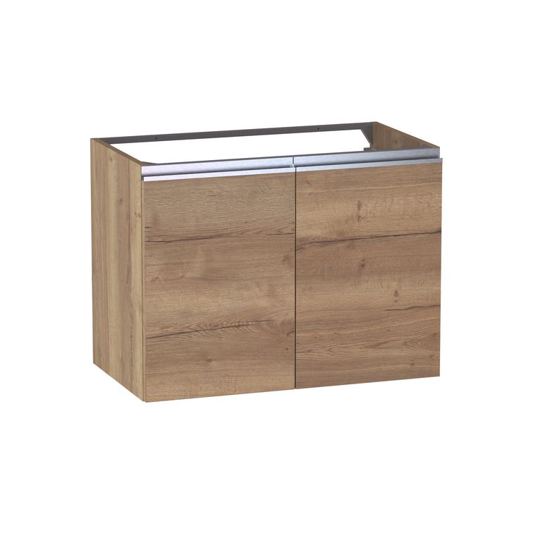 Meuble sous-vasque L.80 cm, 2 portes, décor naturel FORMEO
