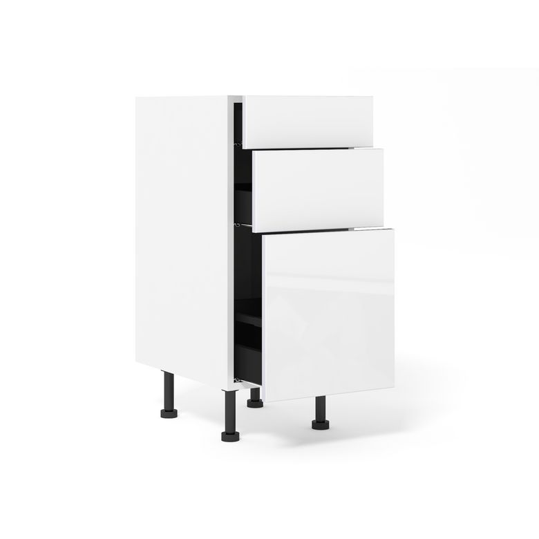 Meuble bas 1 casserolier + 2 tiroirs