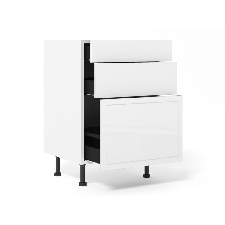 Meuble bas 1 casserolier + 2 tiroirs