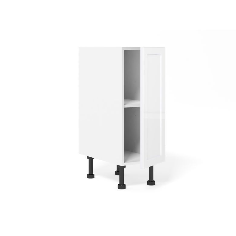 Meuble bas de rangement de cuisine petite largeur,1 porte, 1 tablette