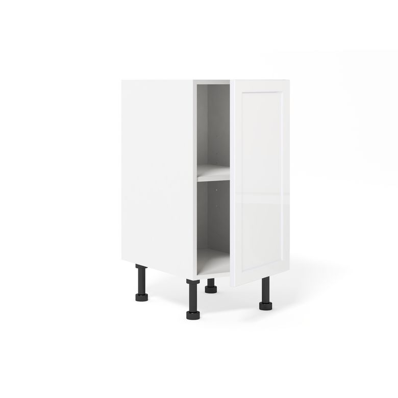 Meuble bas de rangement de cuisine petite largeur,1 porte, 1 tablette