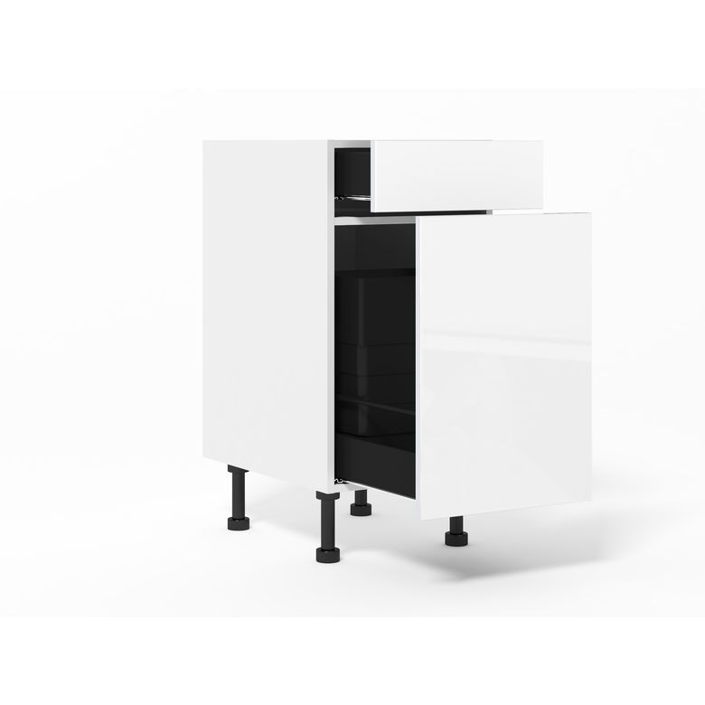 Meuble bas tri sélectif duo 1 porte, 1 tiroir