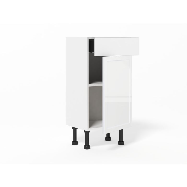 Meuble bas gain de place 1 porte, 1 tiroir, 1 tablette