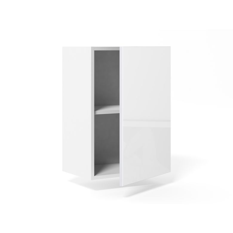 Meuble haut de rangement H.77 cm grande largeur 1 porte, 1 tablette