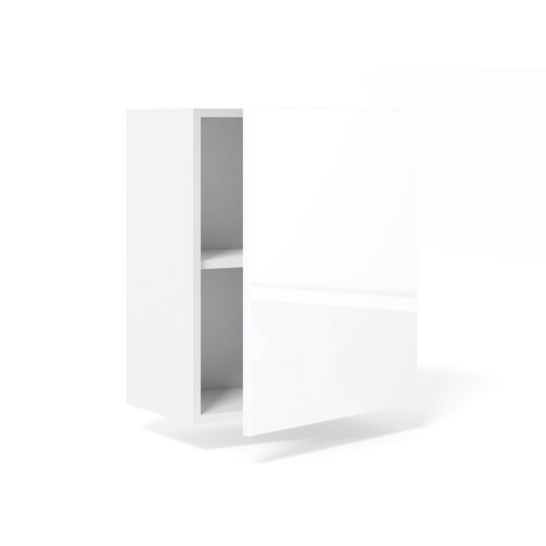 Meuble haut de rangement H.77 cm grande largeur 1 porte, 1 tablette