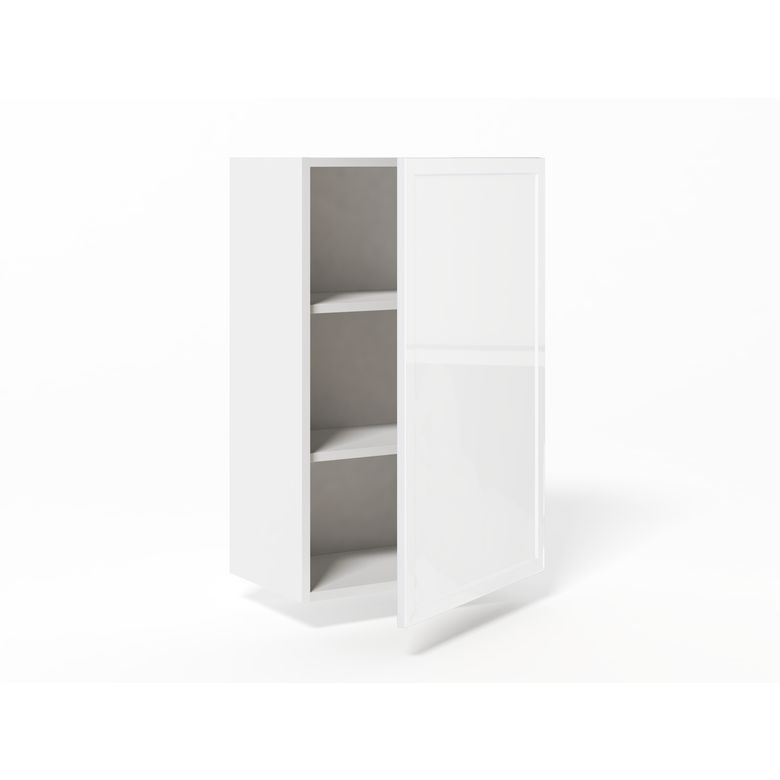 Meuble haut de rangement H.91 cm - 1 porte, 2 tablettes