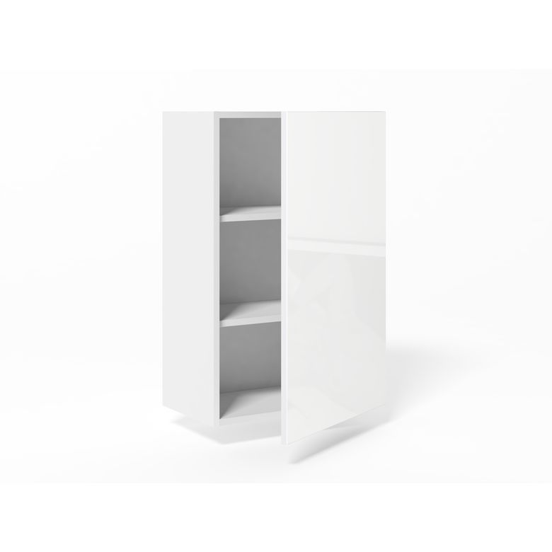 Meuble haut de rangement H.91 cm - 1 porte, 2 tablettes