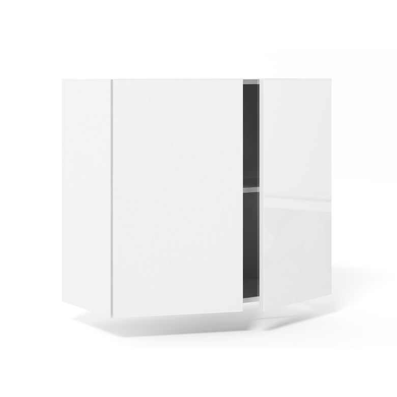 Meuble haut de rangement de cuisine 2 portes, 1 tablette