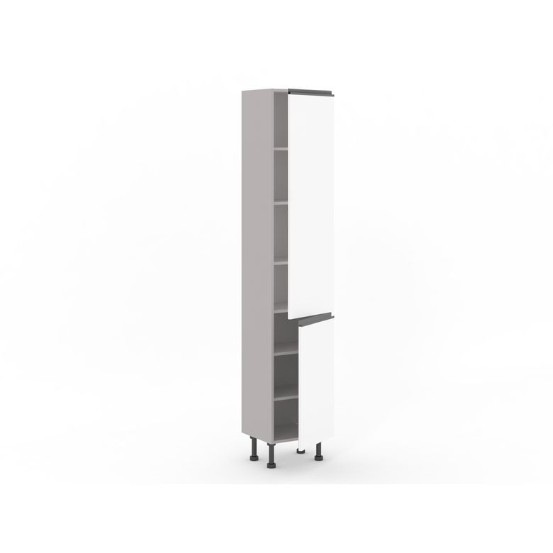 Colonne de cuisine 2 portes assemblées et 6 tablettes