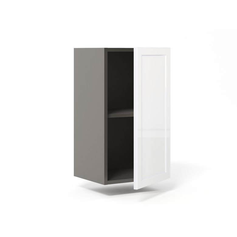 Meuble haut de rangement H.77 cm petite largeur 1 porte, 1 tablette