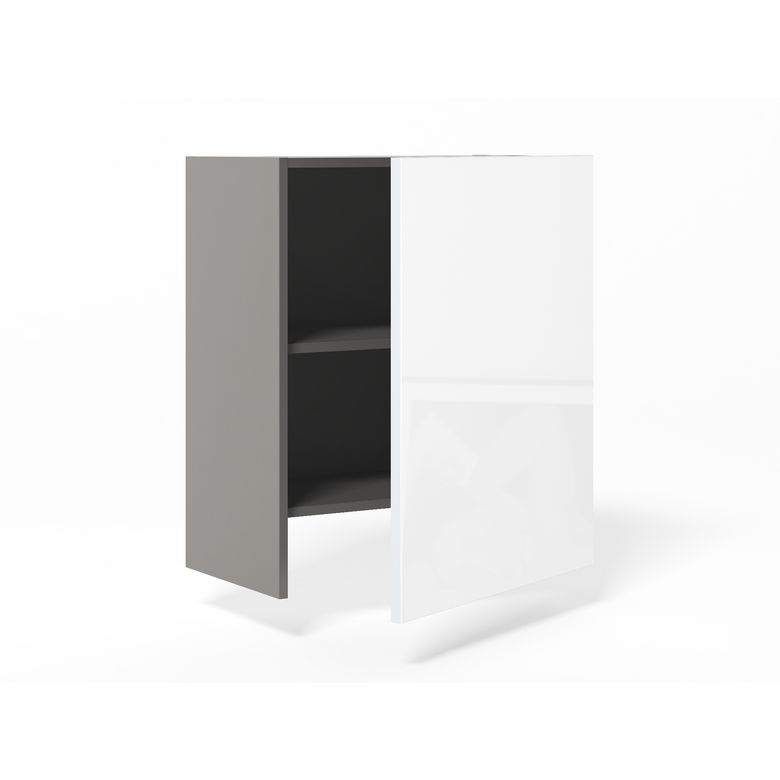 Meuble haut pour hotte tiroir 1 porte, 1 tablette