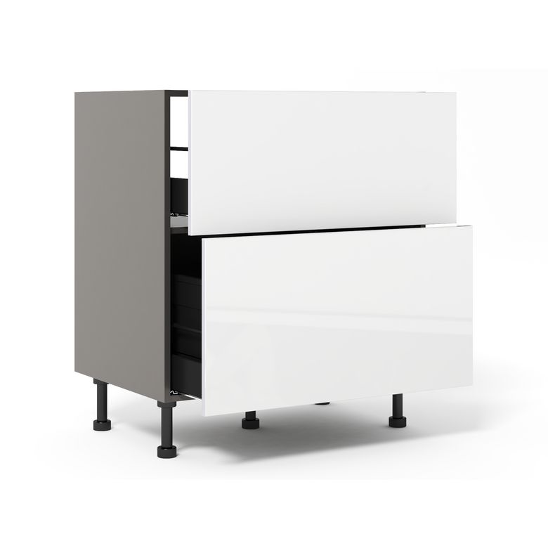 Meuble bas sous-évier tri sélectif trio 2 tiroirs