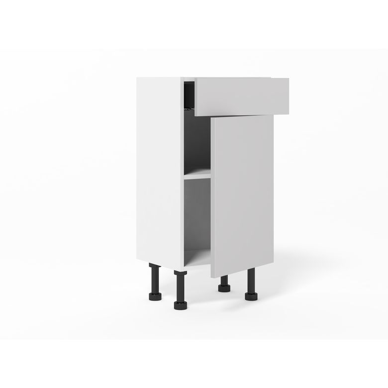 Meuble bas gain de place 1 porte, 1 tiroir, 1 tablette