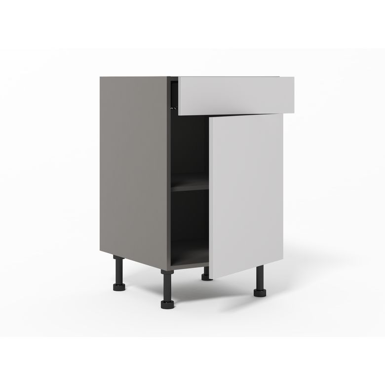 Meuble bas de rangement grande largeur 1 tiroir, 1 tablette, 1 porte