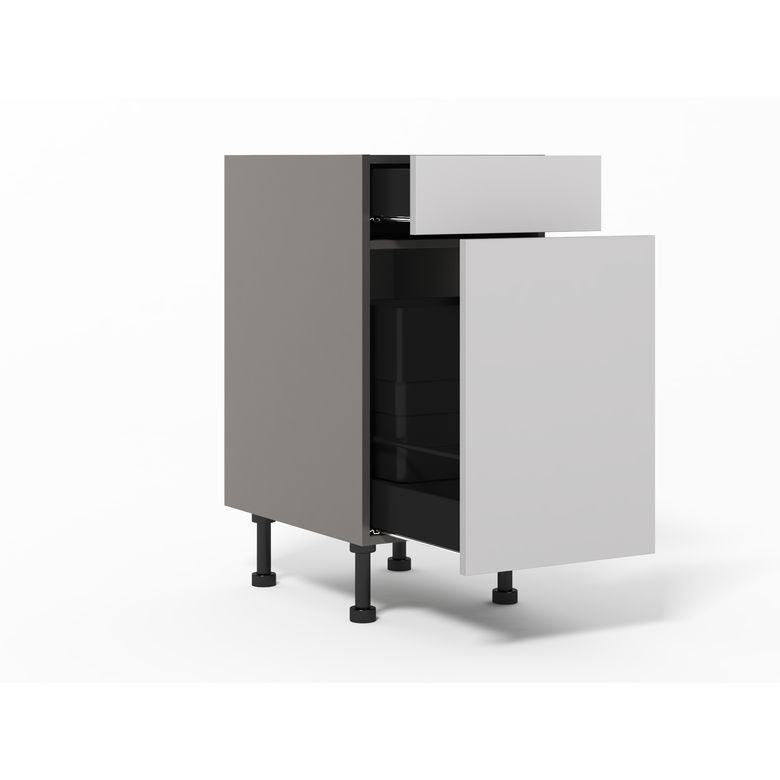 Meuble bas tri sélectif duo 1 porte, 1 tiroir