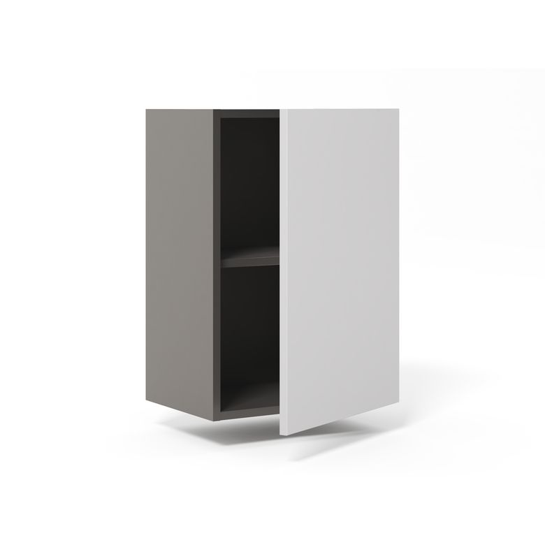 Meuble haut de rangement H.77 cm grande largeur 1 porte, 1 tablette