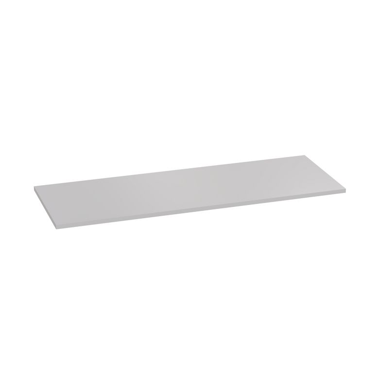 Plan de toilette mélaminé décor verni laqué gris lune FORMEO