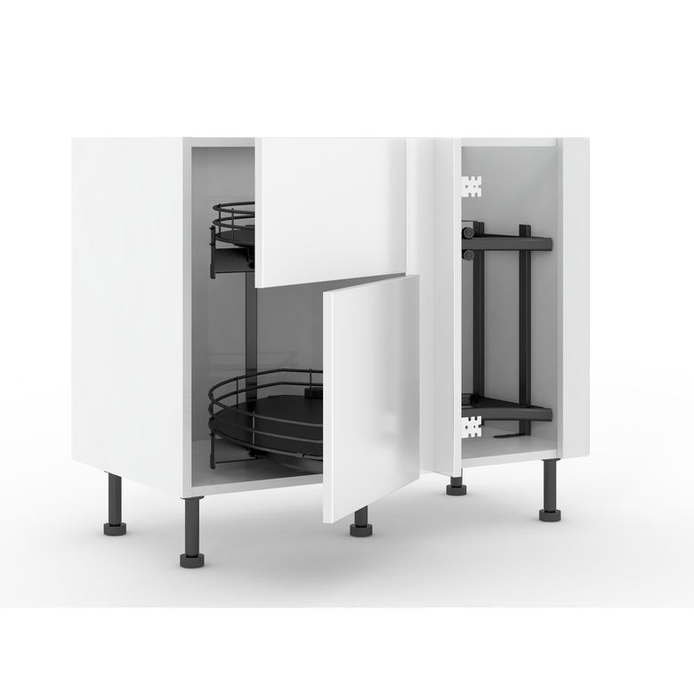 Angle bas twister 2 casseroliers Agile blanc H92xL100xP63 D Main Image