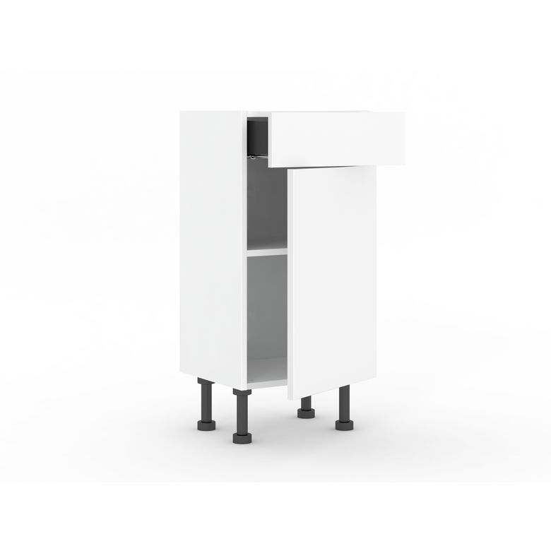 Bas 1 porte + 1 tiroir Agile blanc H92xL40xP35 D Main Image