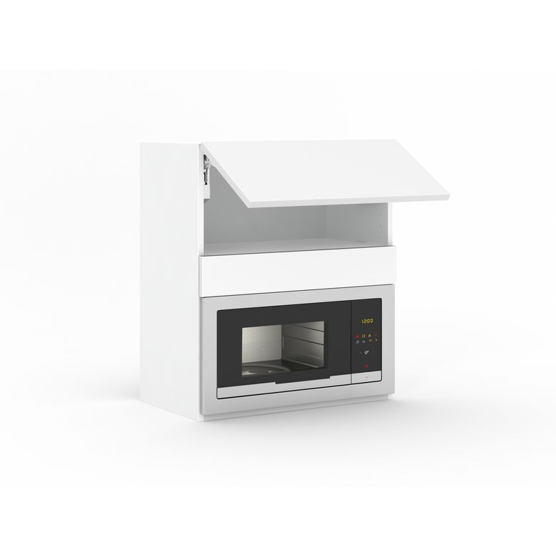 Haut pour micro onde 1 abattant Agile blanc H77xL60xP35 Main Image