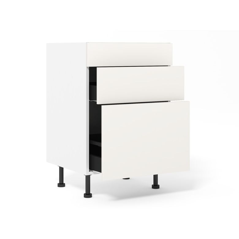 Bas 1 casserolier+1 tiroir+1 fx tir. Agile blanc H92xL60xP63 Main Image