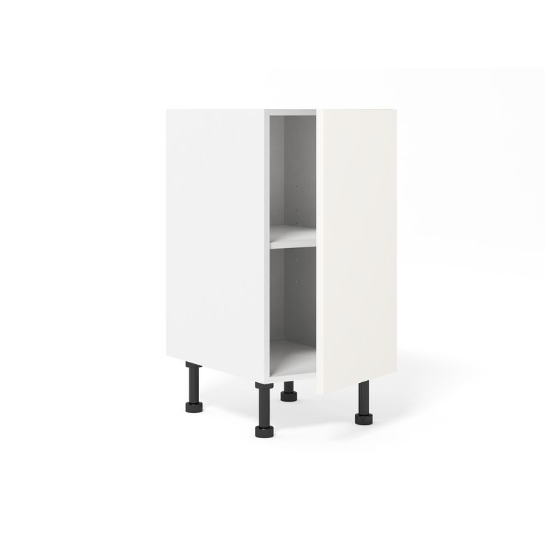 Meuble bas de rangement de cuisine petite largeur,1 porte, 1 tablette