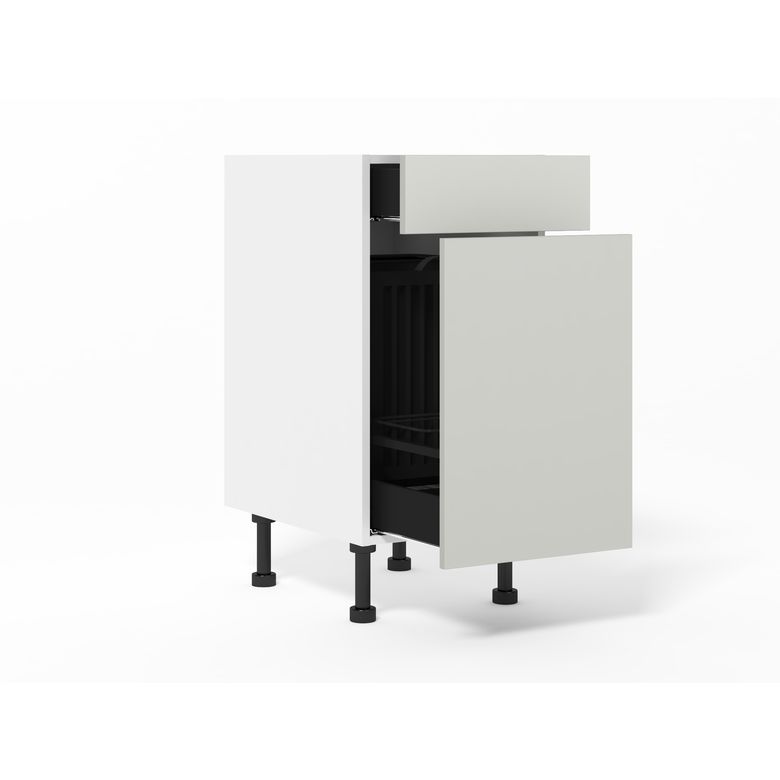 Meuble bas pain et bouteilles 1 porte extractible, 1 tiroir