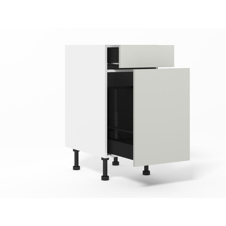 Meuble bas tri sélectif duo 1 porte, 1 tiroir
