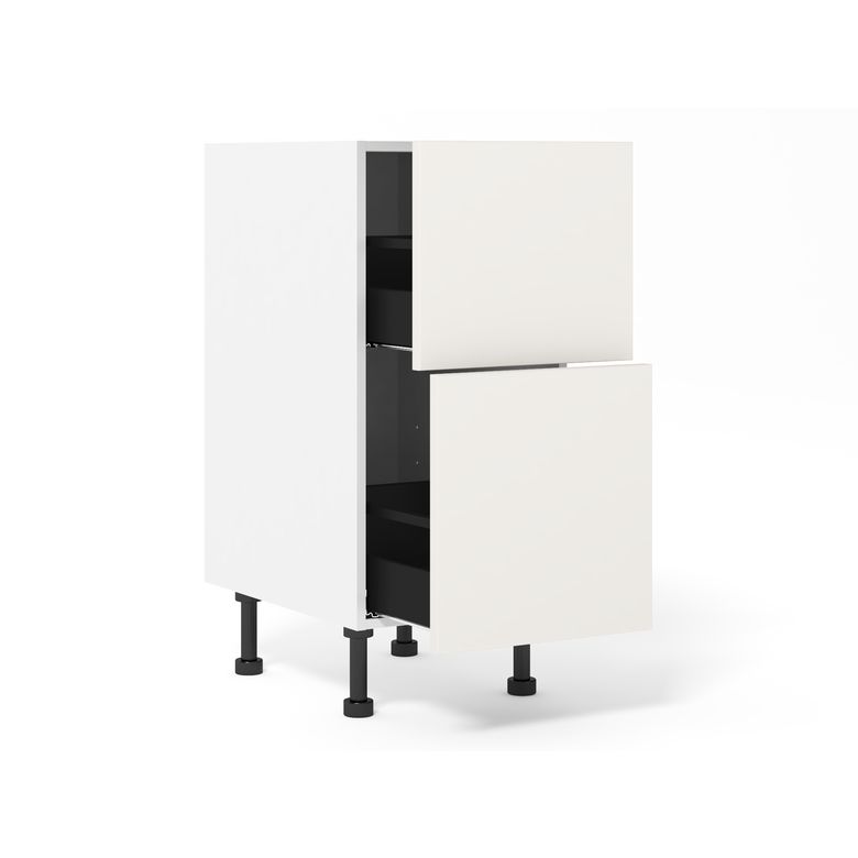 Bas 2 casseroliers inégaux Agile blanc H92xL40xP63 Main Image
