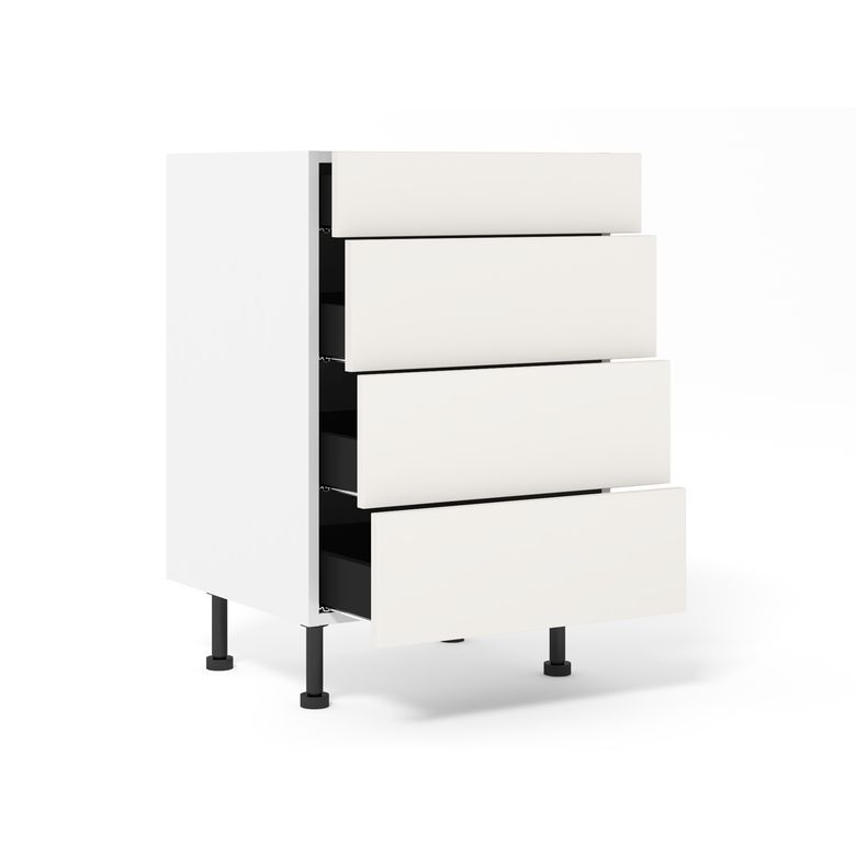 Bas 4 tiroirs Agile blanc H92xL60xP63 Main Image