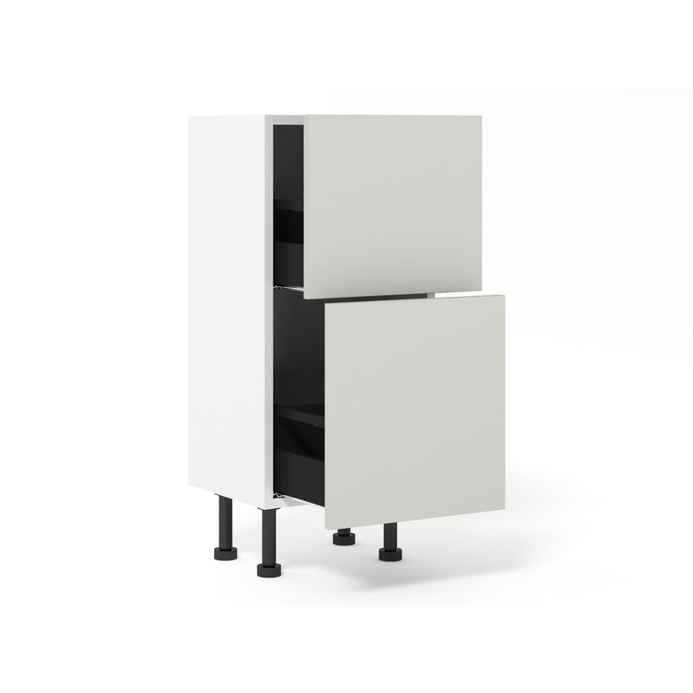 Meubles bas 2 casseroliers inégaux faible profondeur