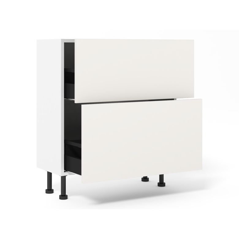 Bas 2 casseroliers inégaux Agile blanc H92xL80xP35 Main Image