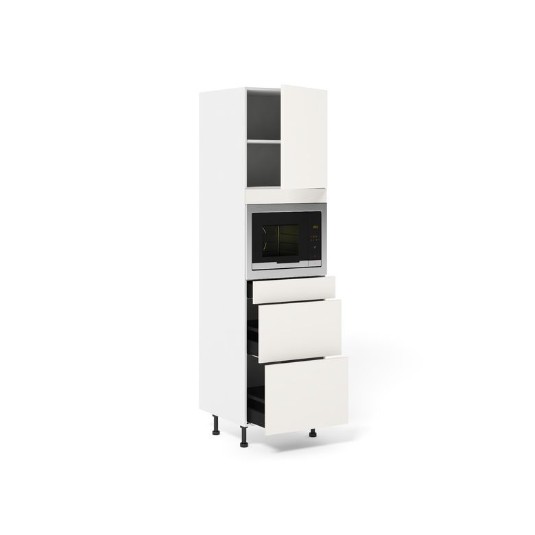 Colonne N45 2 cass+1 tiroir+1porte Agile blanc H225xL60xP63 D Main Image