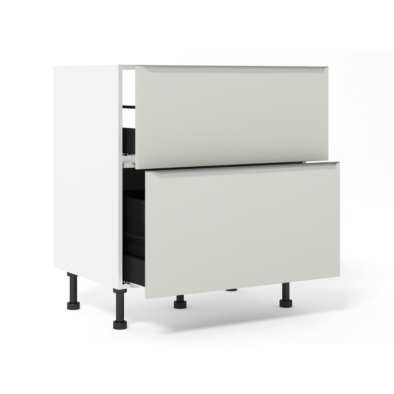 Meuble bas sous-évier tri sélectif trio 2 tiroirs