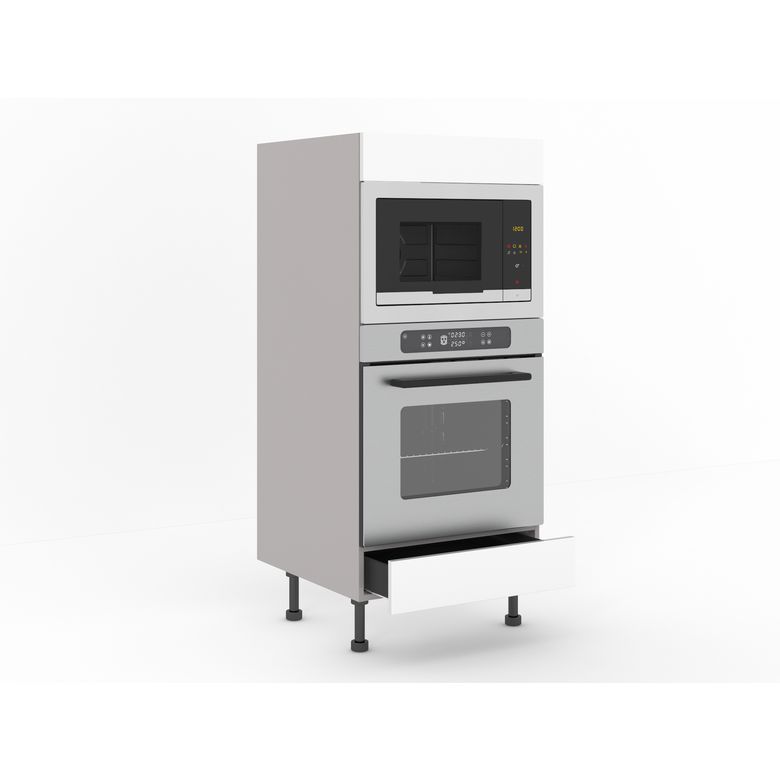 Demi-colonne four + mo + 1 tiroir Agile blanc H148xL60xP63 Main Image