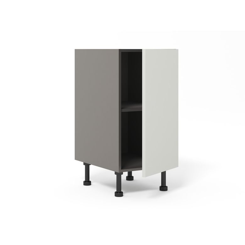 Meuble bas de rangement de cuisine petite largeur,1 porte, 1 tablette